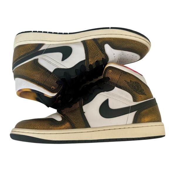 NIKE AIR JORDAN 1 Mid SE Retro Wear Away Taxi Shoes Black/White/Sail Men’s 7.5 main image 9